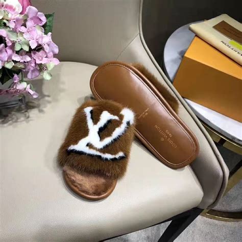 louis vuitton mink mule|Louis Vuitton flat mules.